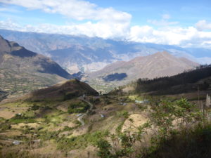 Paysage sur la route de Cajamarca à Balsas