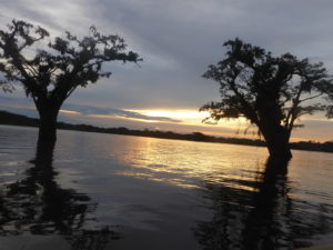 coucher de soleil sur la laguna grande
