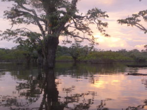 coucher de soleil sur la laguna grande