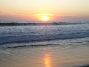coucher de soleil sur le Pacifique