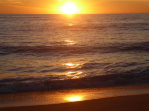 coucher de soleil sur le Pacifique